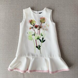 Victoria Beckham X Target Girl’s Floral Dress Satin Ruffle Hem